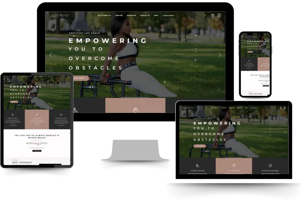 Ebby Whey Life Coaching & Fitness website