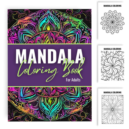100 Mandala Coloring Pages for Adults Coloring Book Tracia Creative   