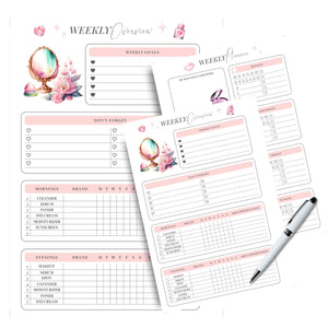 Beauty Weekly Planner Planner Insert Tracia Creative   
