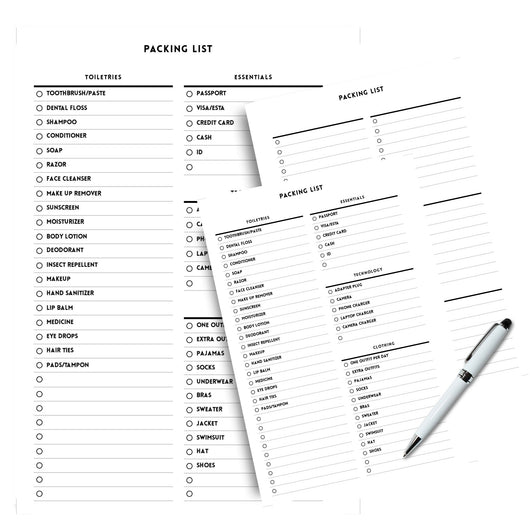 Packing List - Minimalist Printable Tracia Creative   