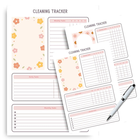 Cleaning Tracker Planner Insert Tracia Creative   
