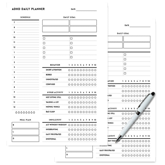 ADHD Daily Planner Insert v3 - Minimalist Planner Insert Tracia Creative   