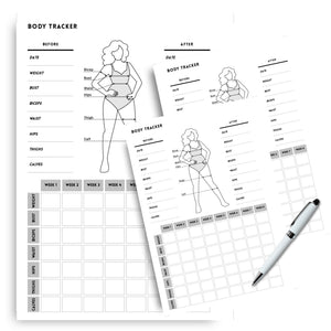 Fitness Body Tracker Planner Insert Tracia Creative   