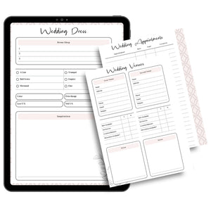 12 Printable Wedding Planner Bundle Planner Insert Tracia Creative   