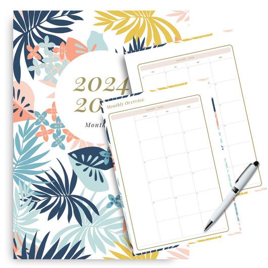 2024/2025 Monthly Planner - Pastel Flora Printable Planner Tracia Creative   