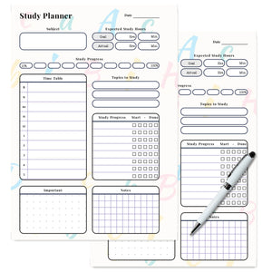 Student Study Planner Page Printable Tracia Creative   