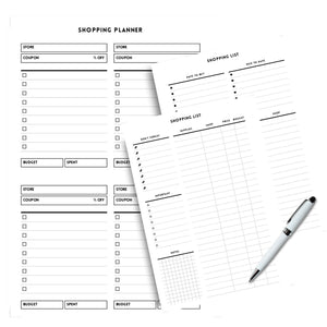 Shopping List Planner - Minimalist Printable Tracia Creative   