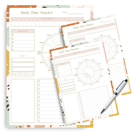 Daily Time Tracker Planner Insert Tracia Creative   