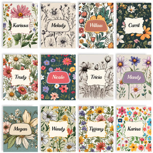 20 Notebook & Journal Cover Canva Templates - Wildflowers Tracia Creative
