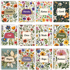 20 Notebook & Journal Cover Canva Templates - Wildflowers Tracia Creative