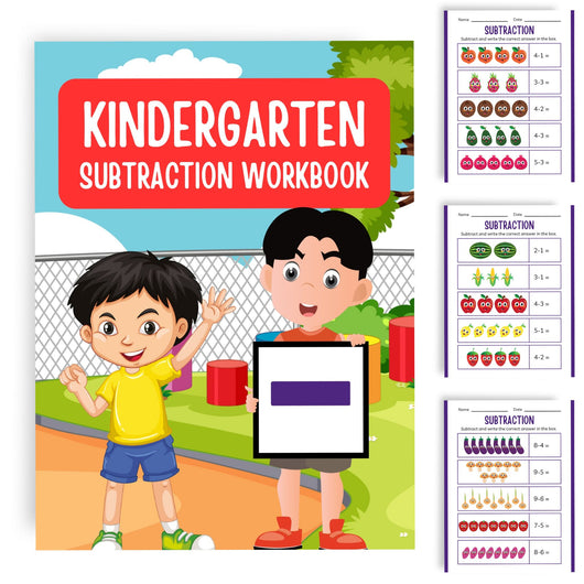 Kindergarten Subtraction Workbook Printable Tracia Creative   