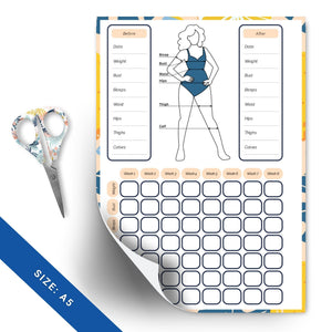 Weekly Fitness Planner in a  Colorful Summer Design, A5 Printable Insert Planner Insert Tracia Creative   