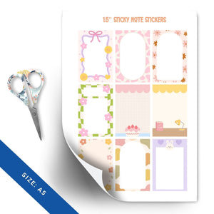 1.5’ Sticky Note Stickers HP - Planner Insert