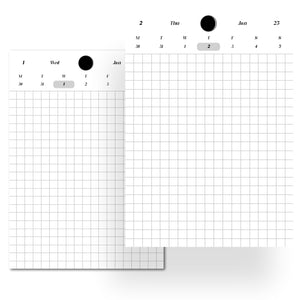 2025 Printable Daily Diary with Dated Minimalist Grid Pages, Perfect for Daily Journal Entries Planner Insert Tracia Creative   
