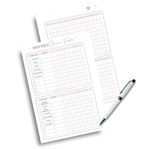 Monthly Skincare Tracker
