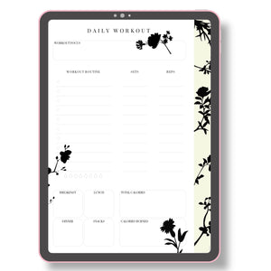 Daily Workout Planner Insert - Silhoutte