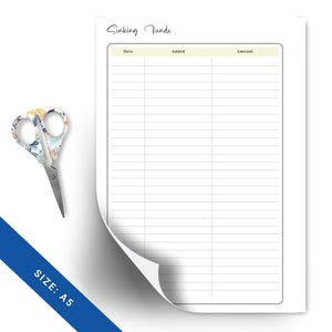 A5 Sinking Funds Planner Insert Planner Insert Tracia Creative   