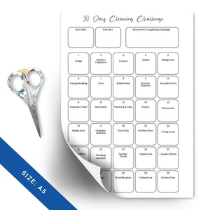 30-Day Cleaning Challenge Planner Insert Planner Insert Tracia Creative   