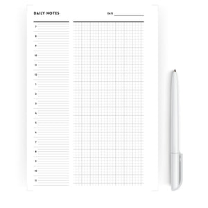 Daily Planner with Notes - Minimalist Planner Insert Tracia Creative   
