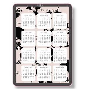 2024/2025 Calendar - Silhouette Planner Insert Tracia Creative   
