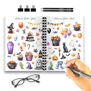 Halloween Sticker Sheet Planner Insert Tracia Creative   