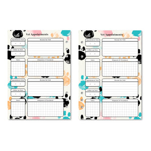 Paws Vet Appointments Planner Printable Tracia Creative   