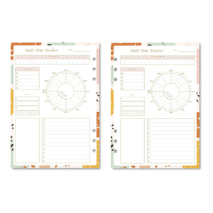 Daily Time Tracker Planner Insert Tracia Creative   