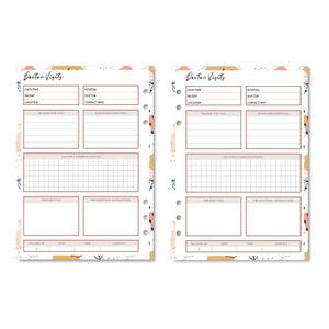 Doctor Visits Planner Insert Planner Insert Tracia Creative   