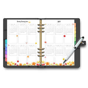 2024 Calendar - Floral Planner Insert Tracia Creative   