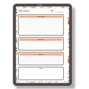 Daily Bible Scripture Notes Planner Insert Tracia Creative   