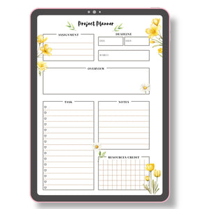 Project Planner - Spring Printable Tracia Creative   