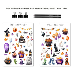 Halloween Sticker Sheet Planner Insert Tracia Creative   