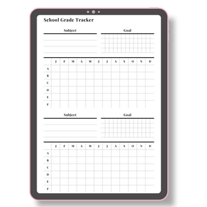 School Grade Tracker Printable Tracia Creative   