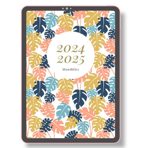 2024/2025 Monthly Planner - Colorful Palm