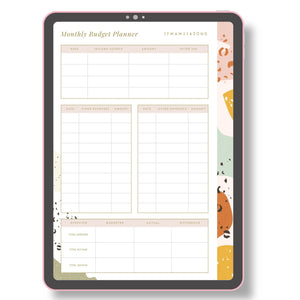 Monthly Budget Planner Printable Tracia Creative   