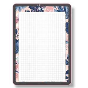 Notes - Pink & Navy Floral Printable Tracia Creative   