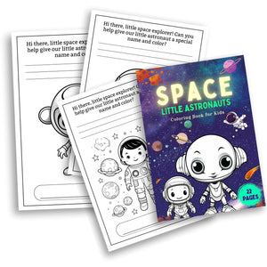 Space Little Astronaut Coloring Book for Kids Printable Tracia Creative   