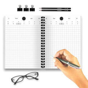 2025 Printable Daily Diary with Dated Minimalist Grid Pages, Perfect for Daily Journal Entries Planner Insert Tracia Creative   