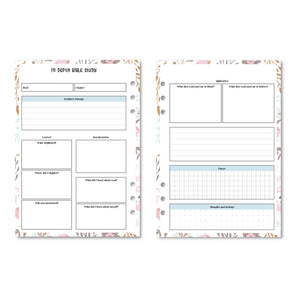 Bible Study Notes Guide Planner Insert Tracia Creative   