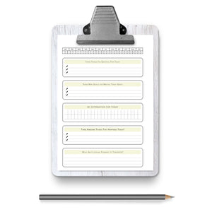 Minimalist 5 Minute Journal Printable Planner Insert | Boost Productivity Printable Tracia Creative   