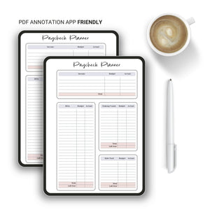 Minimalist Paycheck Planner - Printable Budget Insert Planner Insert Tracia Creative   