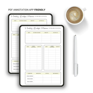 Monthly Budget Planner | Minimalist Printable Planner Insert Printable Tracia Creative   