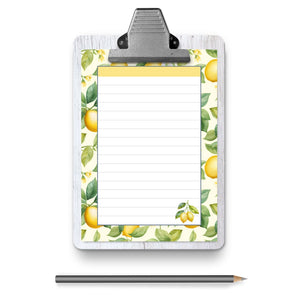 Lemon Printable Lined Notepad, A6 Printable Notepad Printable Notepad Tracia Creative   