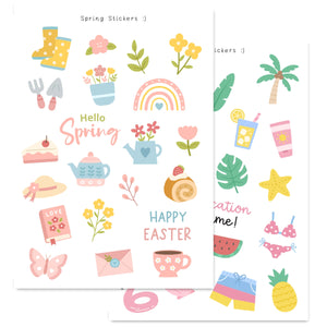 All Seasons Printable Sticker Sheets Stickers Tracia Creative   