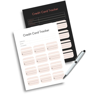 Credit Card Tracker Planner Insert Tracia Creative   