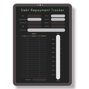 Debt Repayment Tracker Planner Insert Tracia Creative   