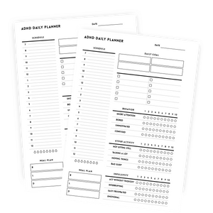 FREE ADHD Daily Planner Page - Minimalist Planner Insert Tracia Creative   