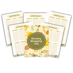 Grocery Shopping List Planner Insert Tracia Creative   