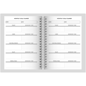 Monthly Goal Planner Page - Minimalist Printable Tracia Creative   