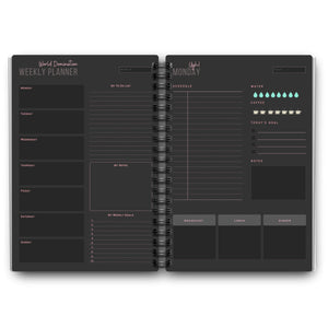 My Busy Life Daily Planner - Dark Mode - Undated  Tracia Creative   